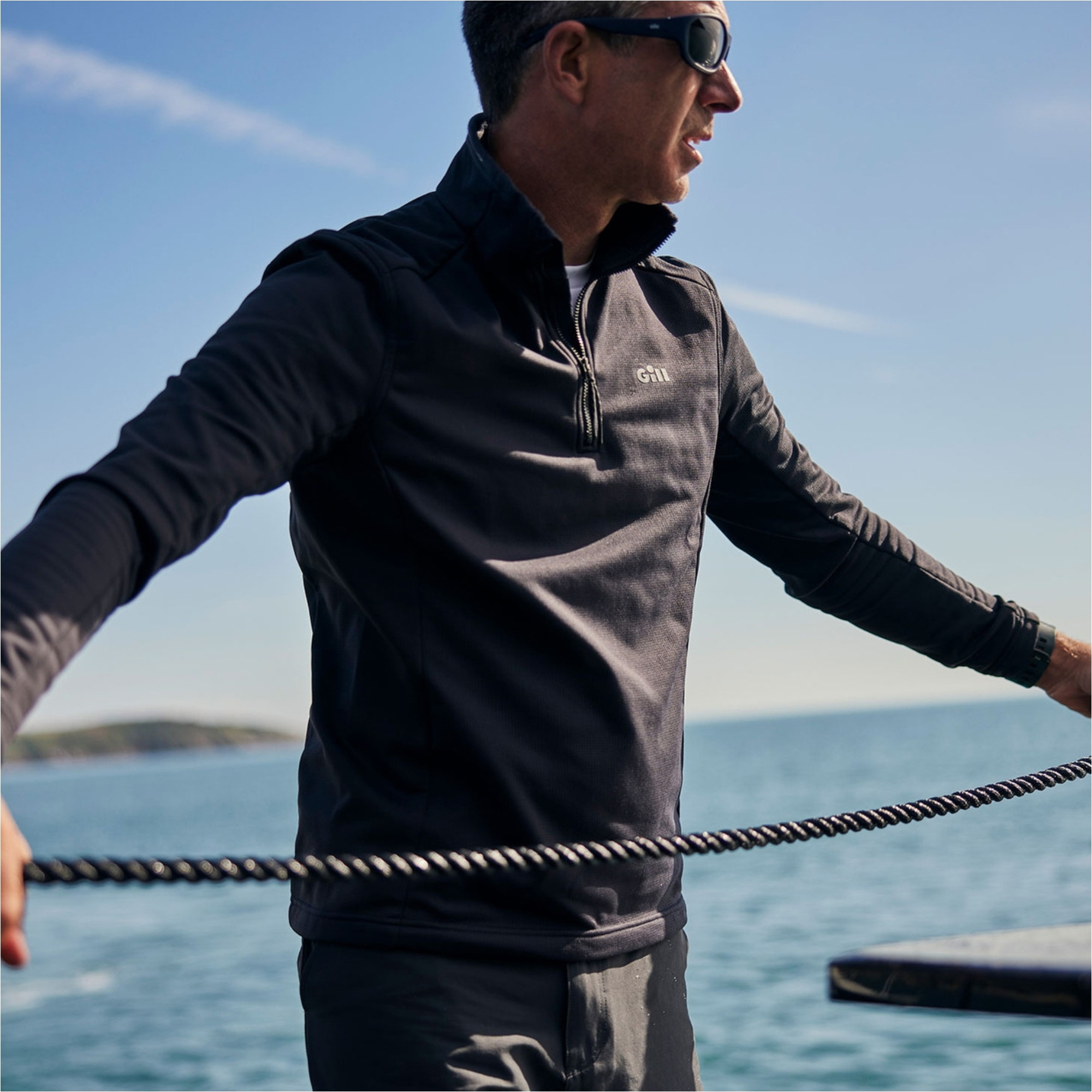 2026 Gill Quest 1/4 Zip Fleece Top 1085 - Black